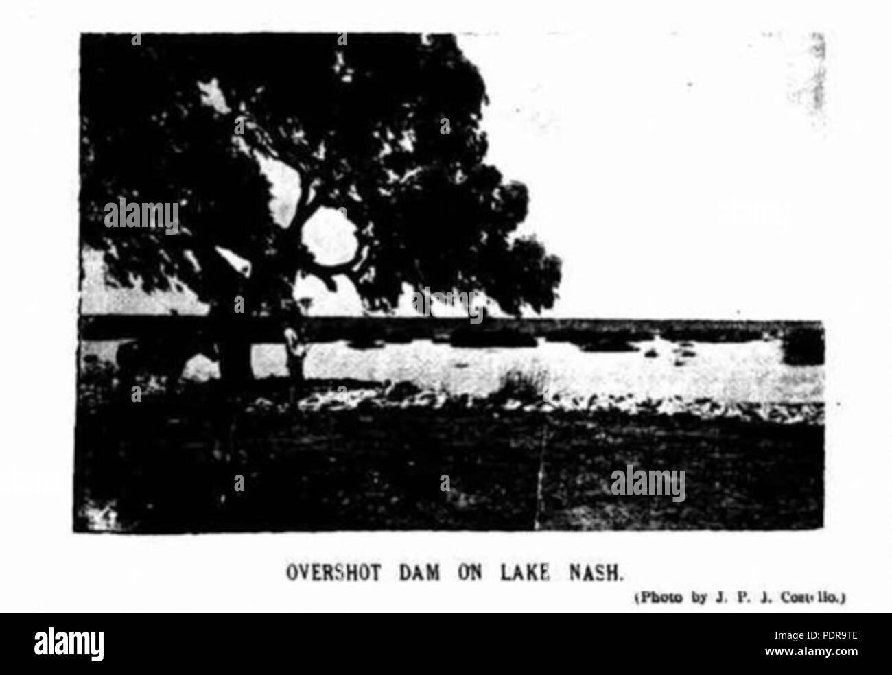 93 Overshot dam am Lake Nash Stockfoto