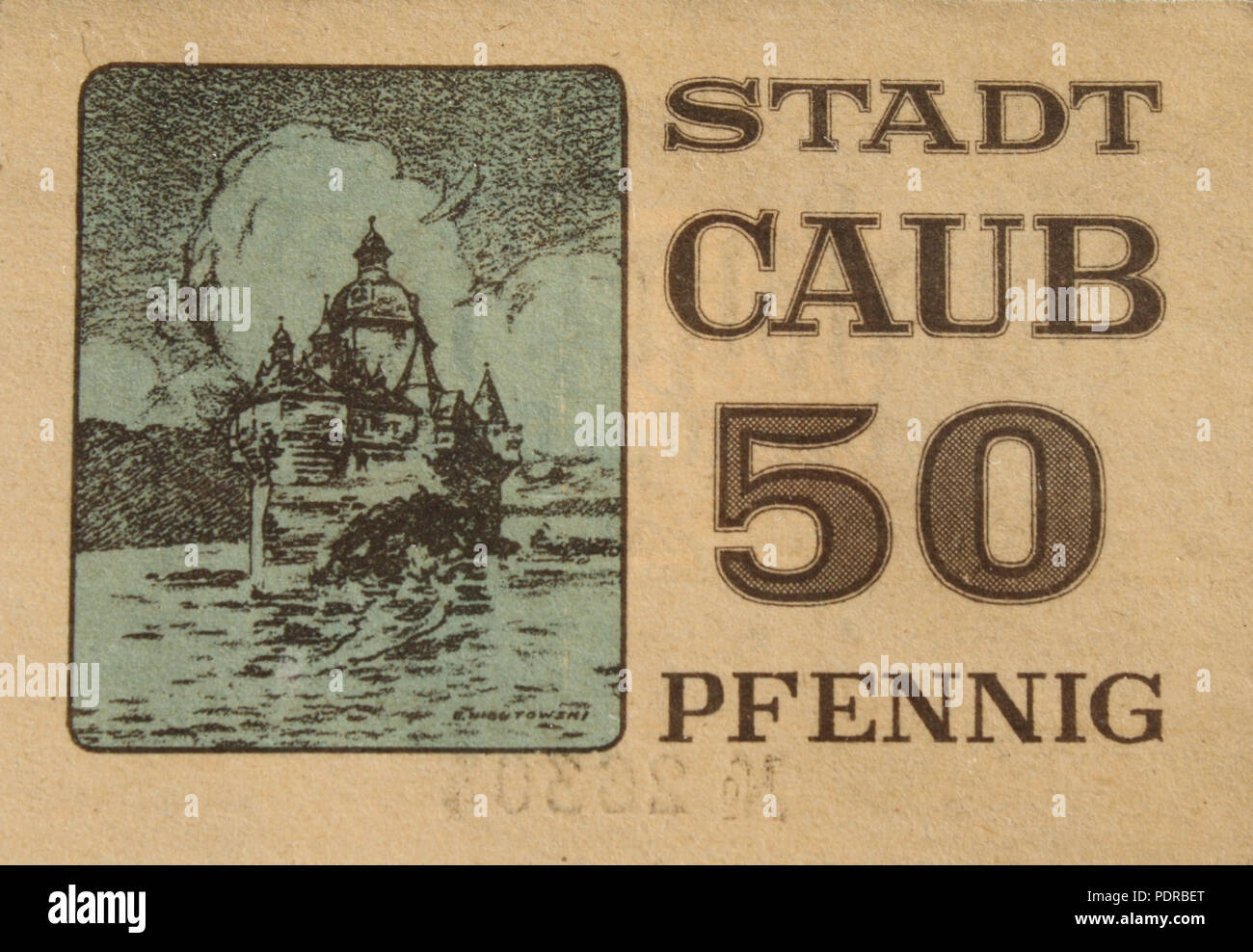 243 Notgeldschein Freistaat Flaschenhals 13. Stockfoto