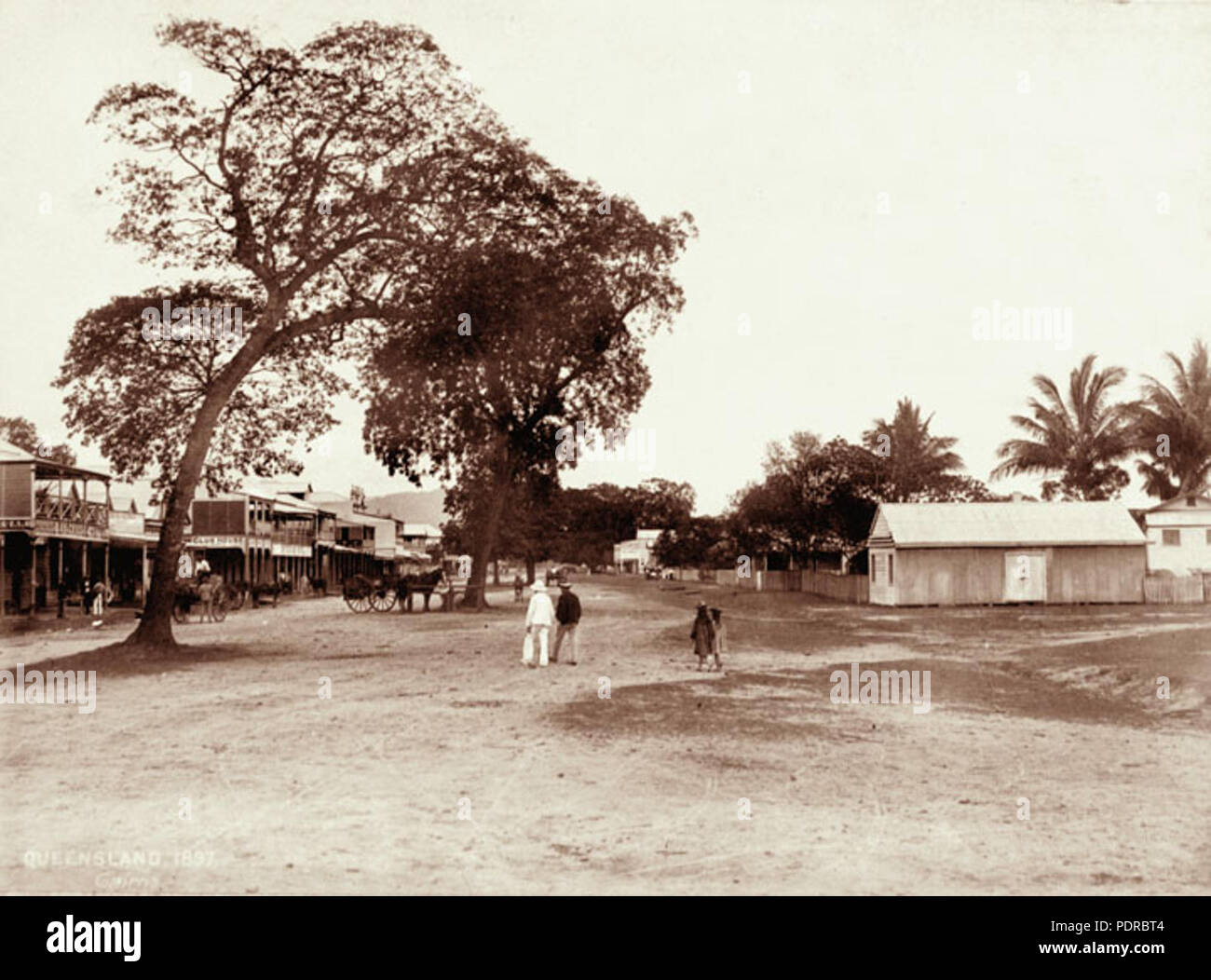 105 Queensland State Archive 2212 Blick auf Cairns 1897 Stockfoto