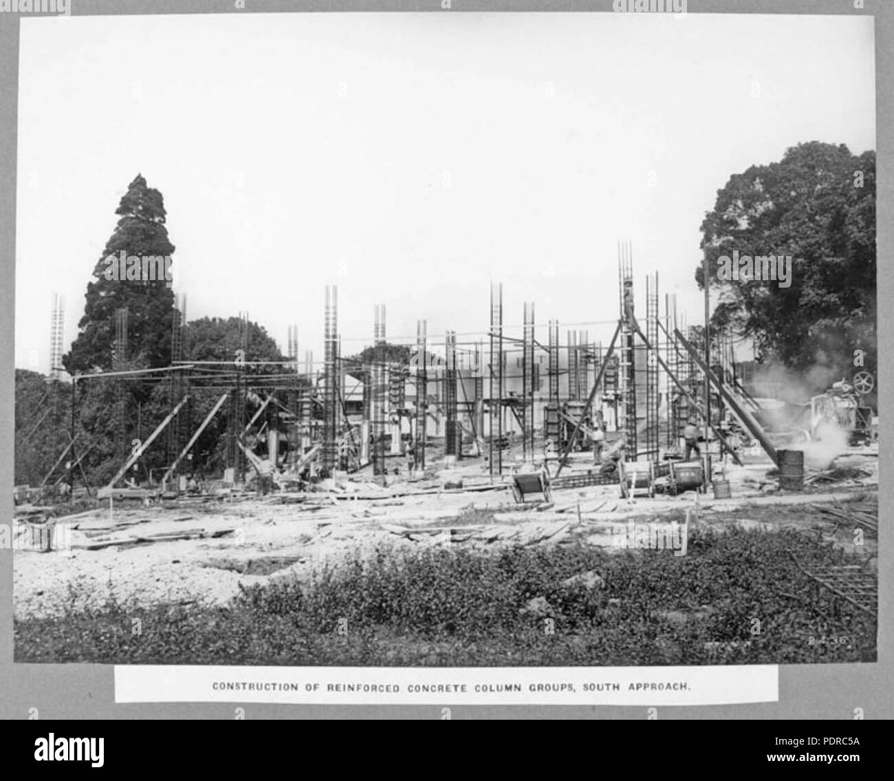110 Queensland State Archive 3325 Bau aus Stahlbeton Spaltengruppen Süden Ansatz 4 April 1936 Stockfoto