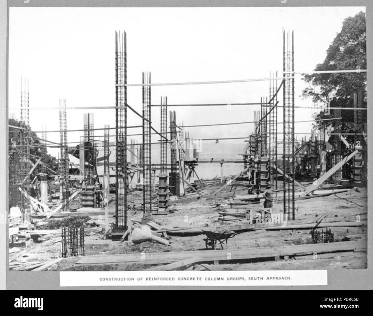 110 Queensland State Archive 3326 Bau aus Stahlbeton Spaltengruppen Süden Ansatz 2 April 1936 Stockfoto