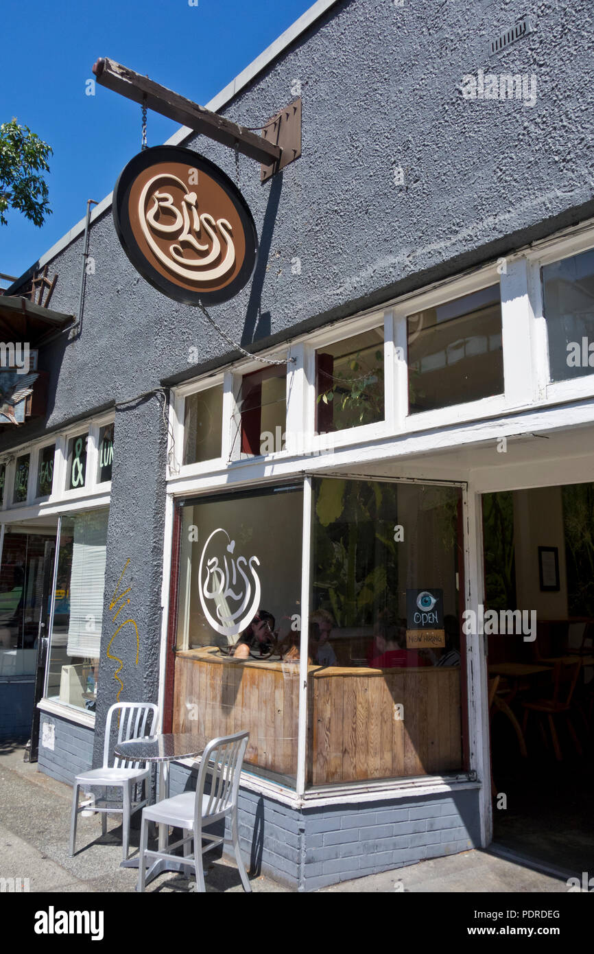 Cafe Glück, ein vegetarisches Stockfoto
