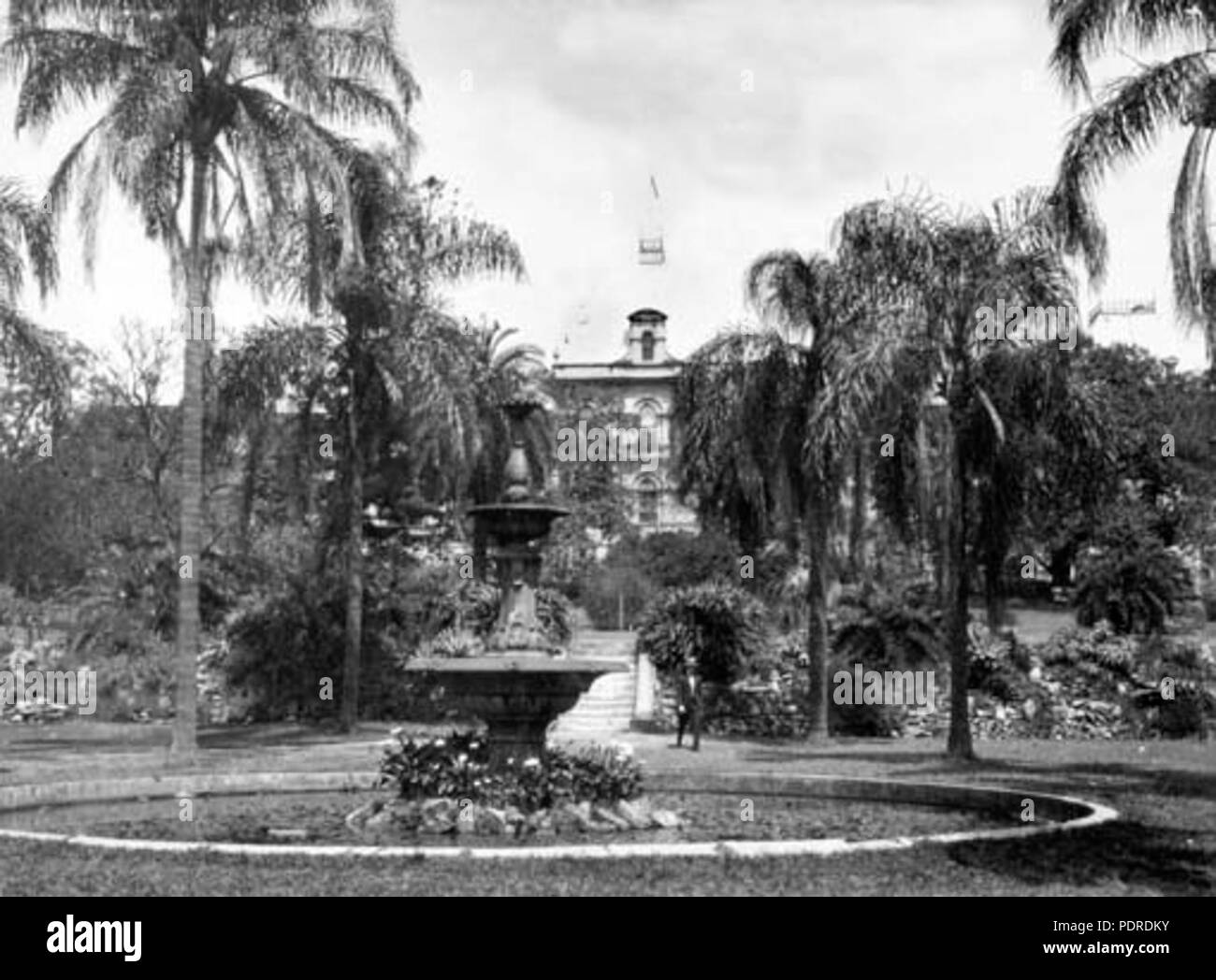 120 Queensland State archive6 City Botanic Gardens Alice Street in Richtung Parlament Brisbane Oktober 1926 Suchen Stockfoto