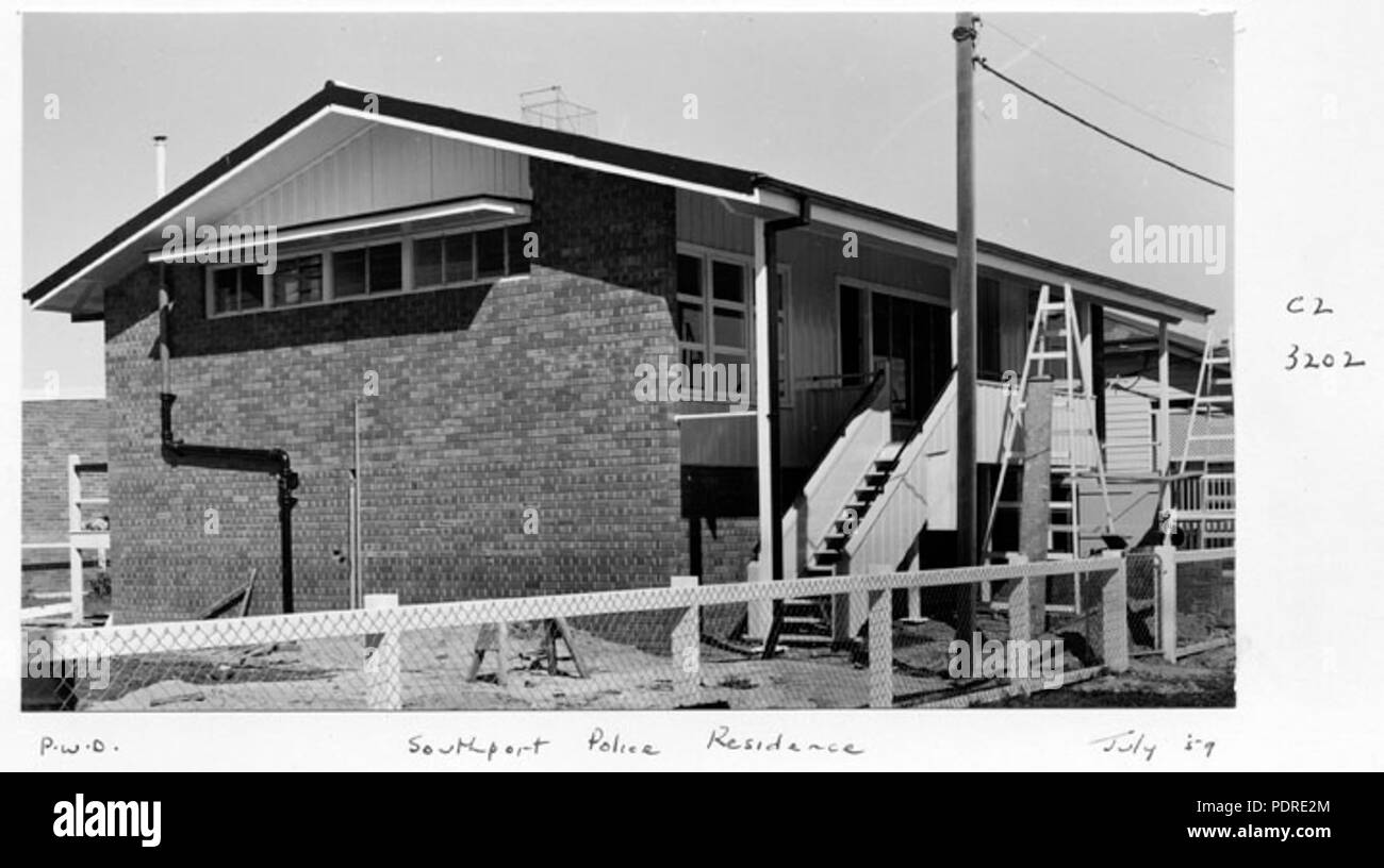 121 Queensland State Archive 6561 Southport Polizei Residence Juli 1959 Stockfoto