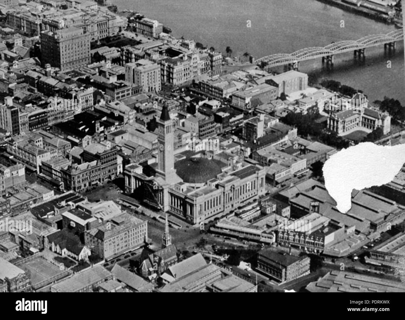 106 Queensland State Archive 2452 Luftbild der Stadt Brisbane Oktober 1930 Stockfoto