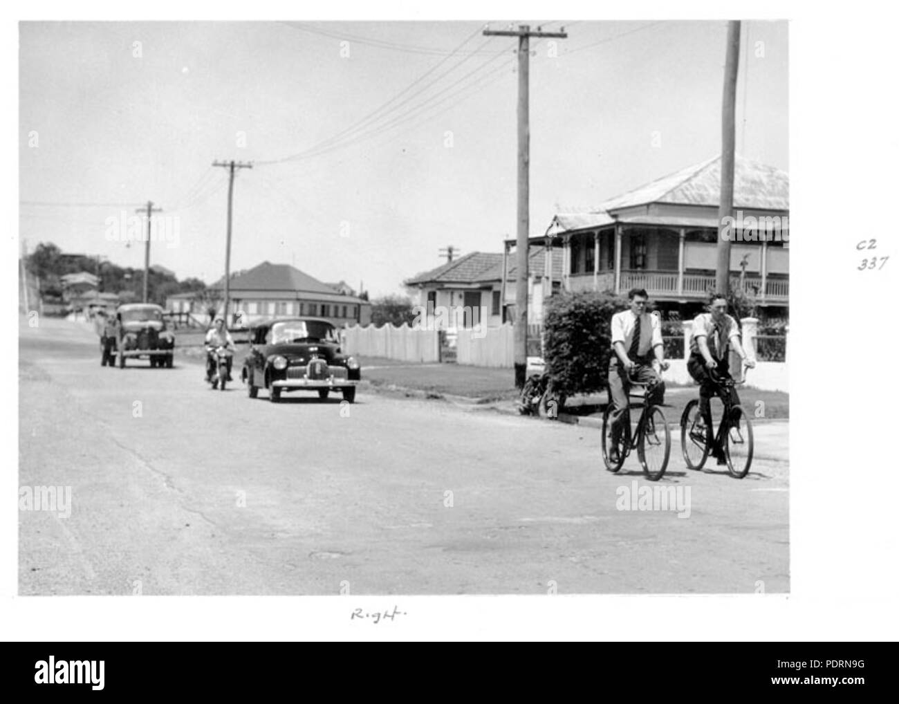 116 Queensland State Archive 4671 Queensland Road Safety Council Verkehr Szene c 1952 Stockfoto