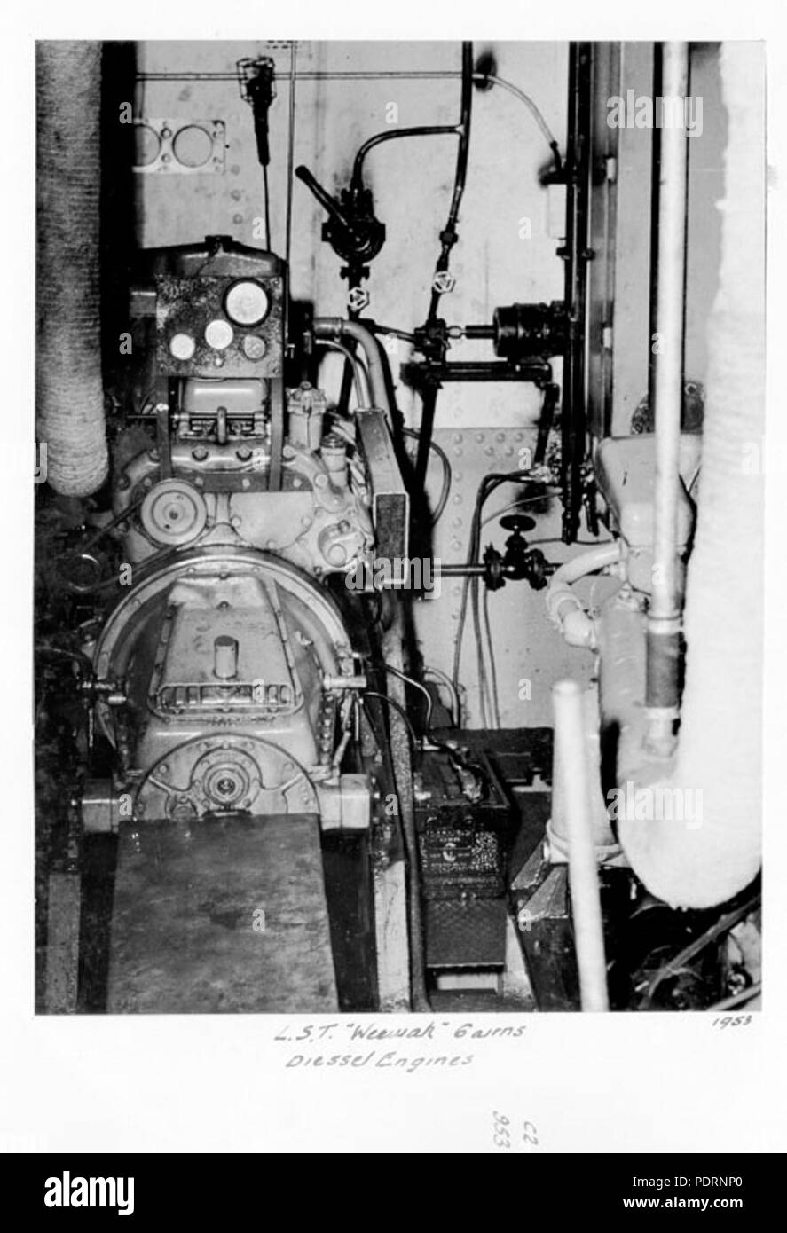 118 Queensland State archive 24527 Dieselmotoren Cattle Transport Boot LST Weewak Cairns 1953 Stockfoto