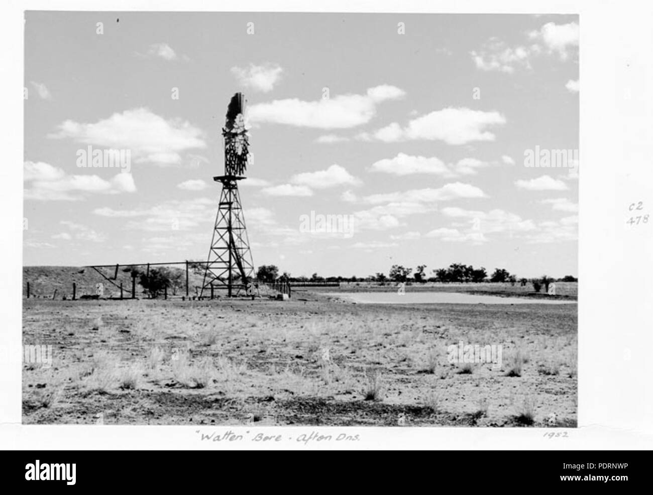 118 Queensland State Archive 5023 Walten Bohrung Afton Downs 1952 Stockfoto
