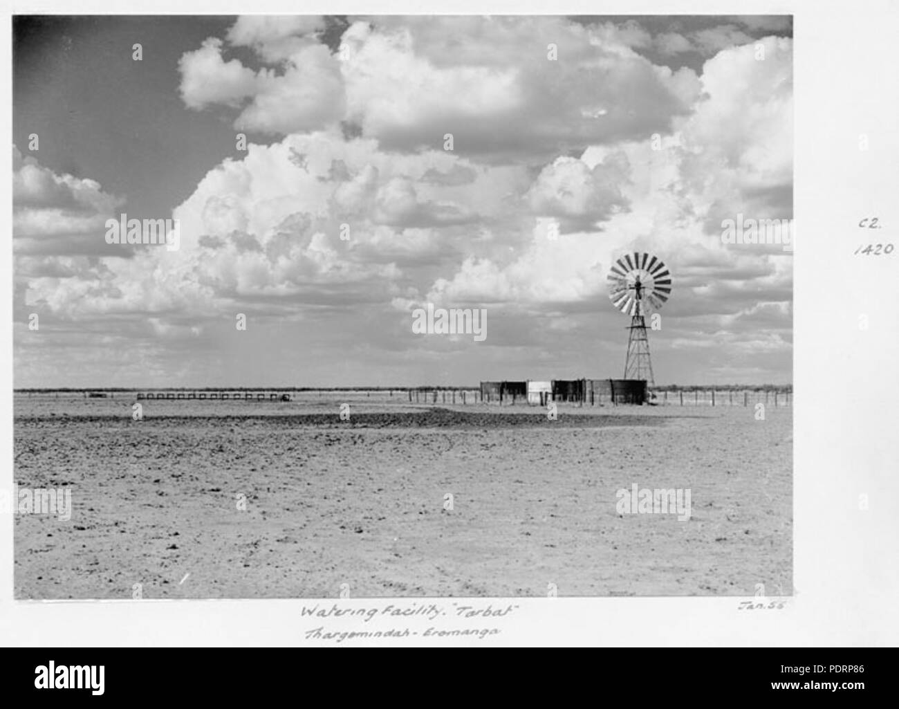 119 Queensland State Archive 5340 Bewässerung anlage Tarbat Thargominda Eromanga Januar 1955 Stockfoto