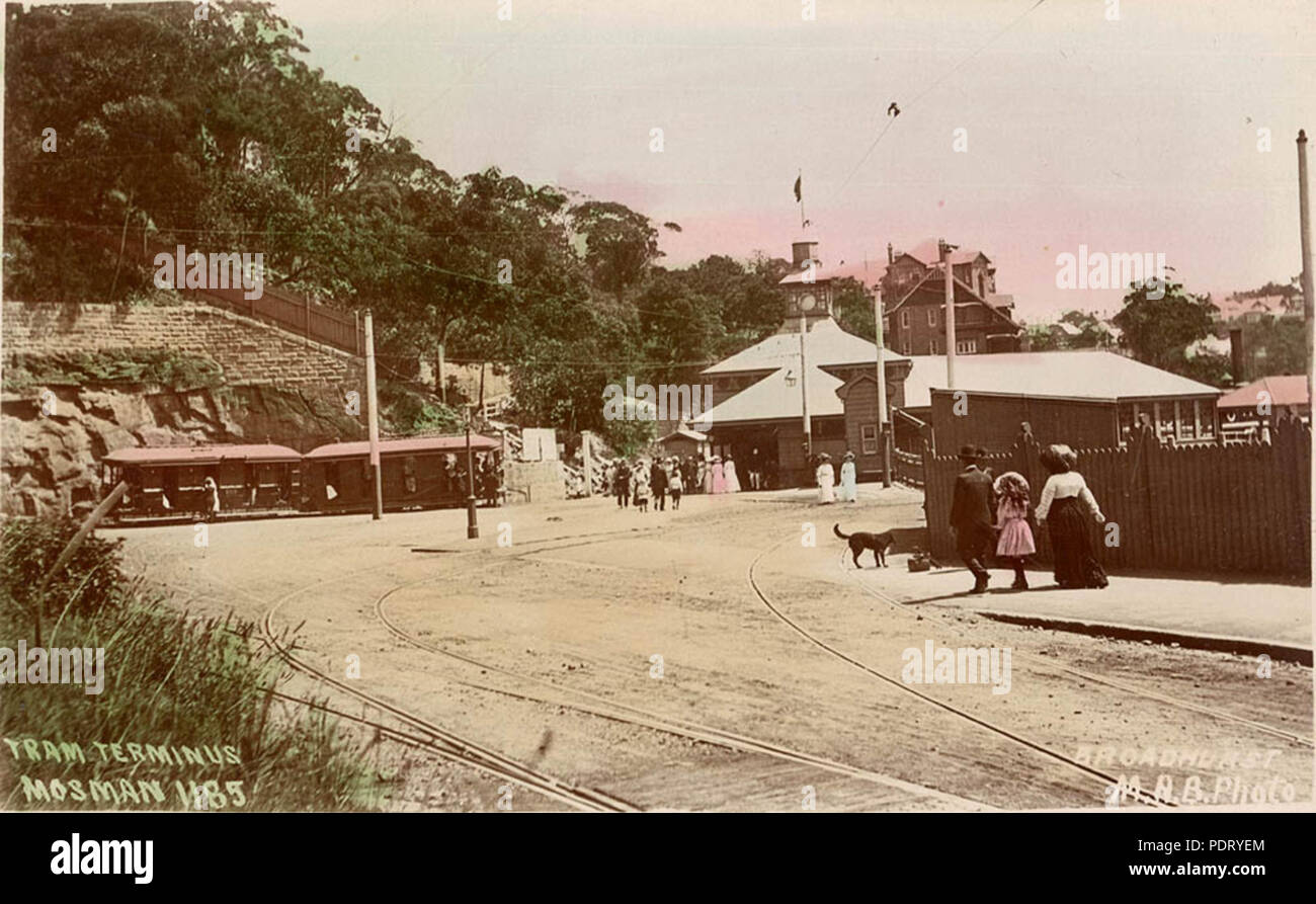 175 SLNSW 796648 Tram Terminus Mosman Stockfoto