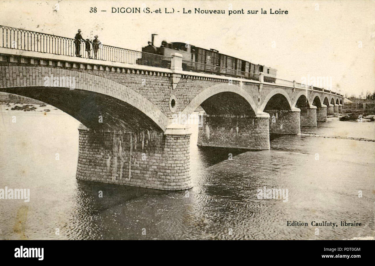 92 Calfuty 38 - COGNAC - Le Nouveau Pont sur la Loire Stockfoto