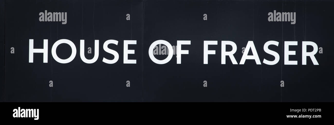 Ein Zeichen außerhalb eines House of Fraser bei Cabot Circus in Bristol. Stockfoto