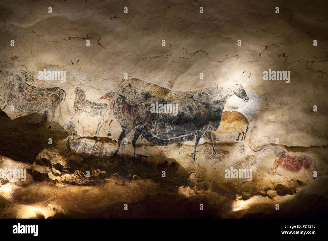 Montignac Lascaux IV - Internationales Zentrum für die Höhle Kunst Ende funktioniert. Eine fast vollständige Kopie der ursprünglichen Höhle (2016/10/24) Stockfoto