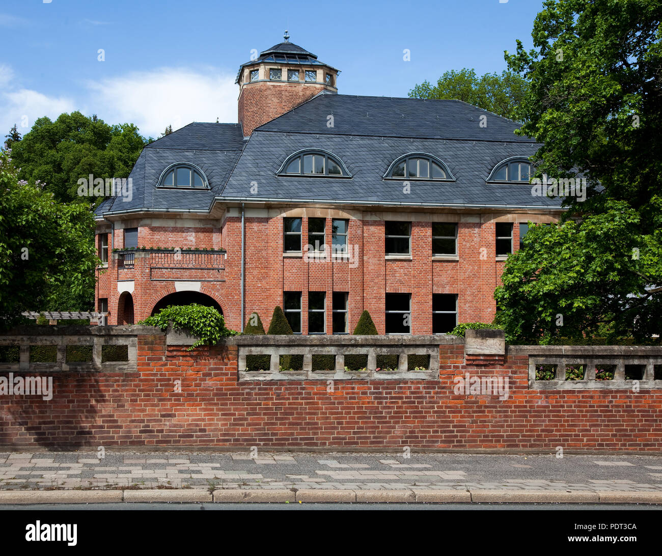 Gera Haus Schulenburg 69350 Erbaut 1913-14 von Henry van de Velde Ansicht von Süd. Art Déco Stockfoto