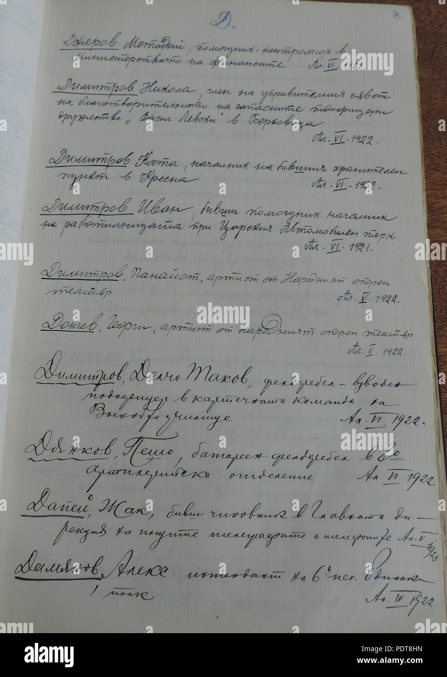 60 BASA-3K -2-123-96-Empfänger der Bulgarischen Ordens des Hl. Alexander, 1912-1935 Stockfoto