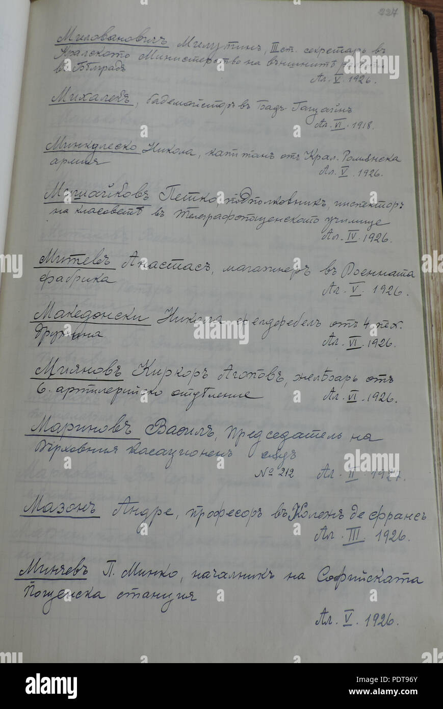 58 BASA-3K -2-123-227-Empfänger der Bulgarischen Ordens des Hl. Alexander, 1912-1935 Stockfoto