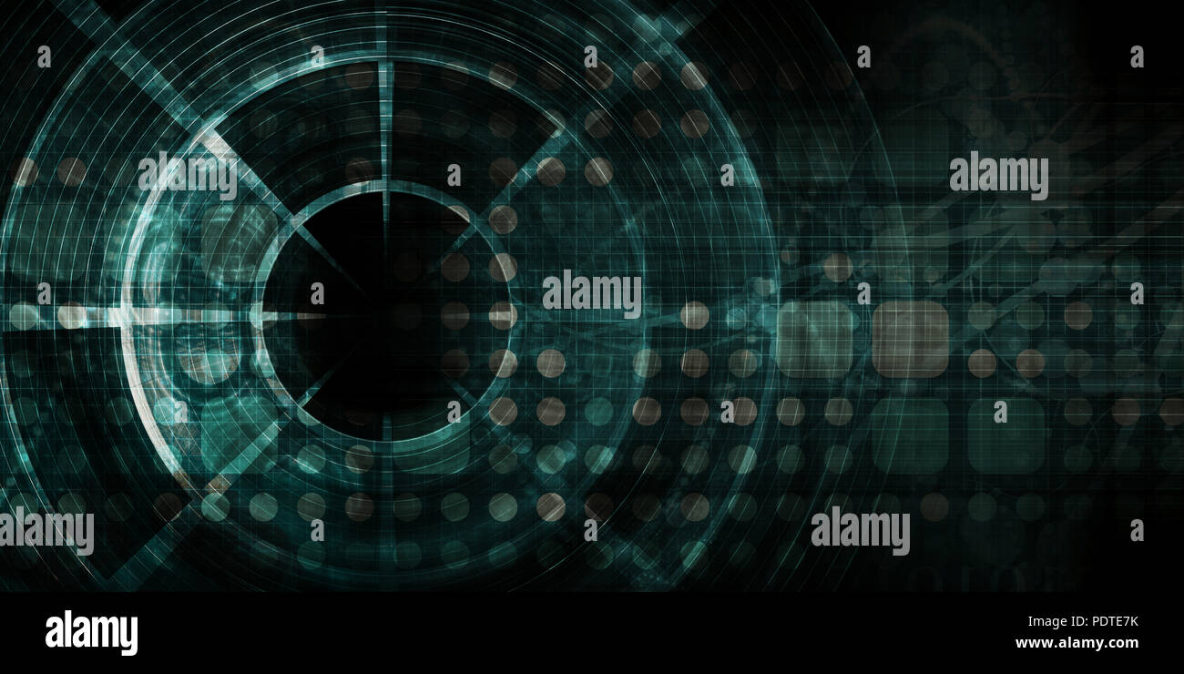 Medizintechnik und Healthcare Software Lösungen Hintergrund Stockfoto