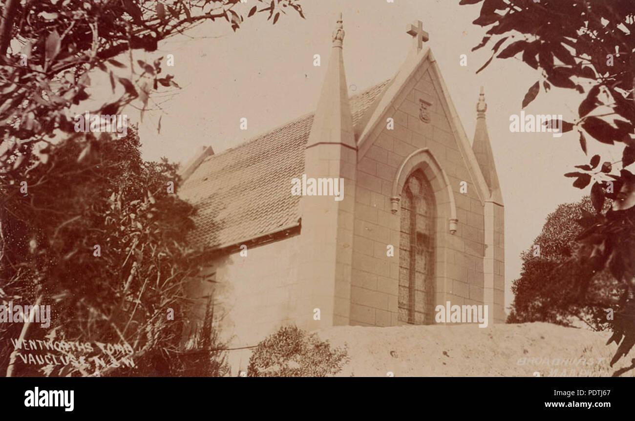 177 796950 SLNSW Wentworths Grab Fitzwilliam Rd Vaucluse NSW Stockfoto