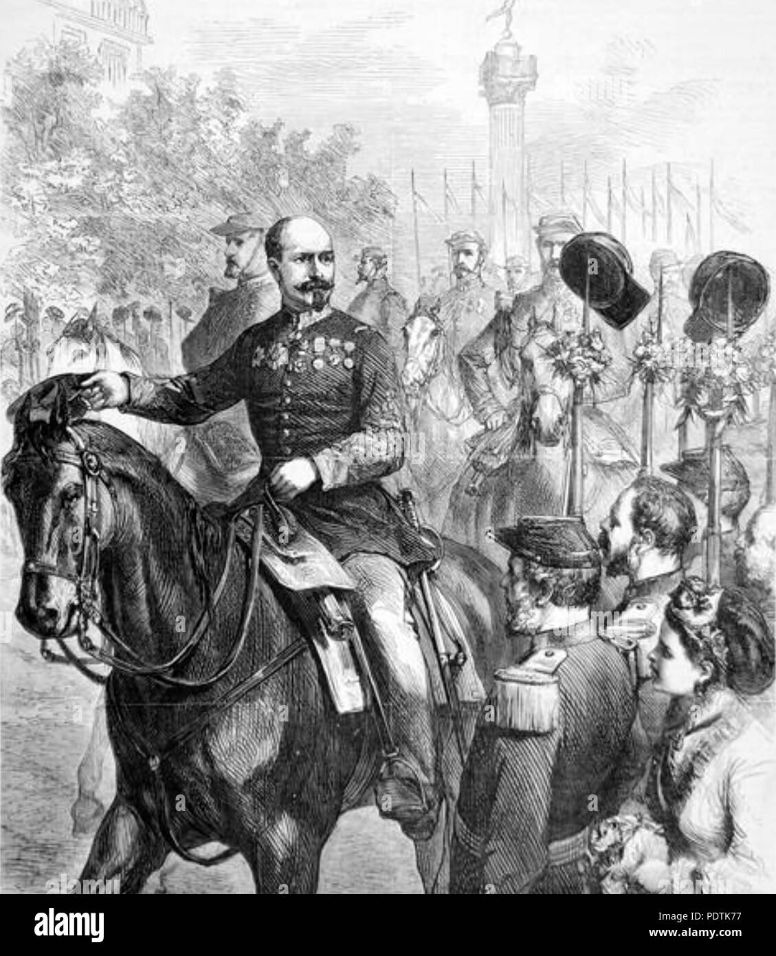 LOUIS - JEAN TROCHU (1815-1896), französischer Politiker und militärische Führer hier als Gouverneur von Paris während der Belagerung von Paris im Deutsch-Französischen Krieg Stockfoto