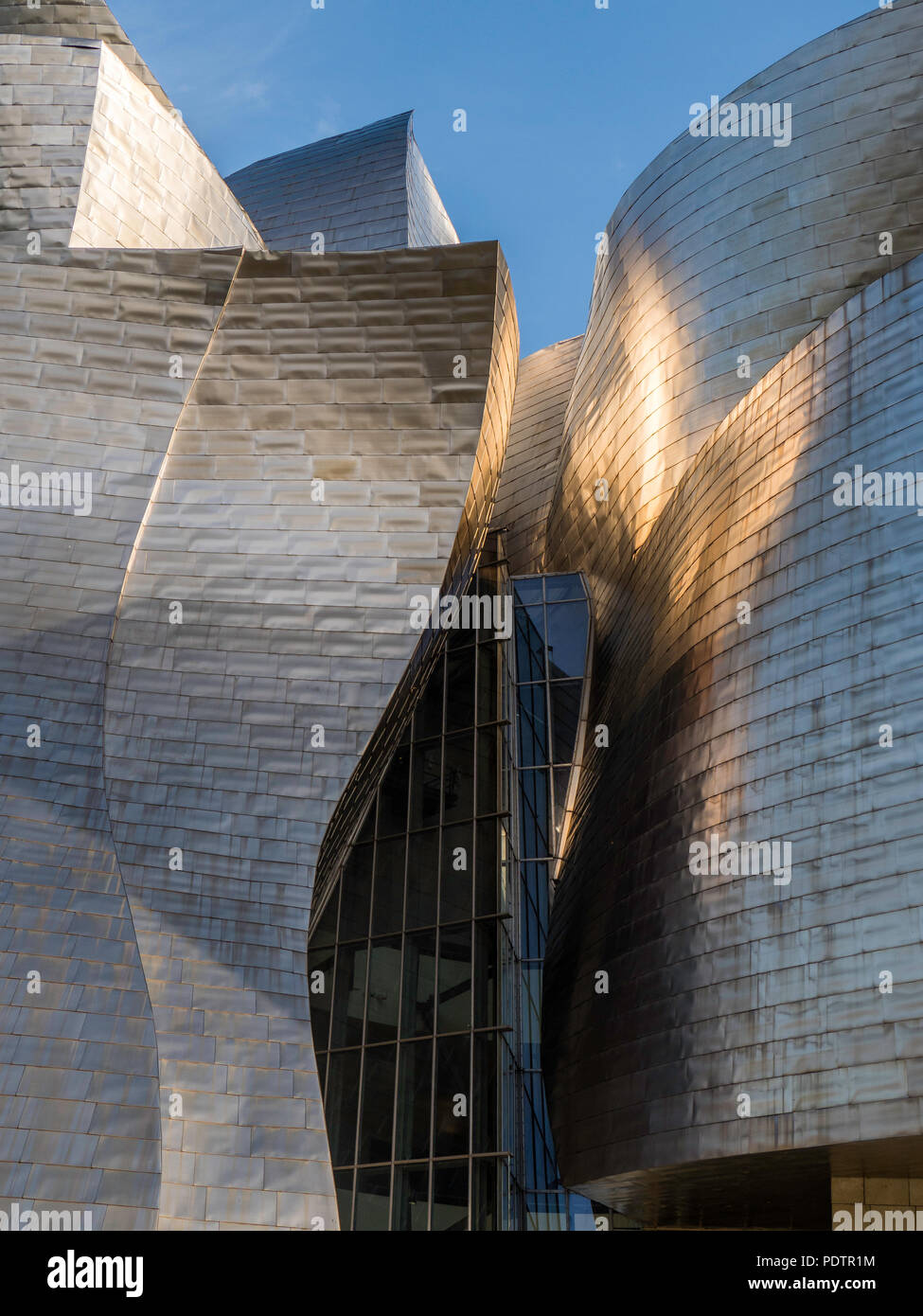 Die schöne Architektur des Guggenheim Museum Bilbao, Spanien Stockfoto