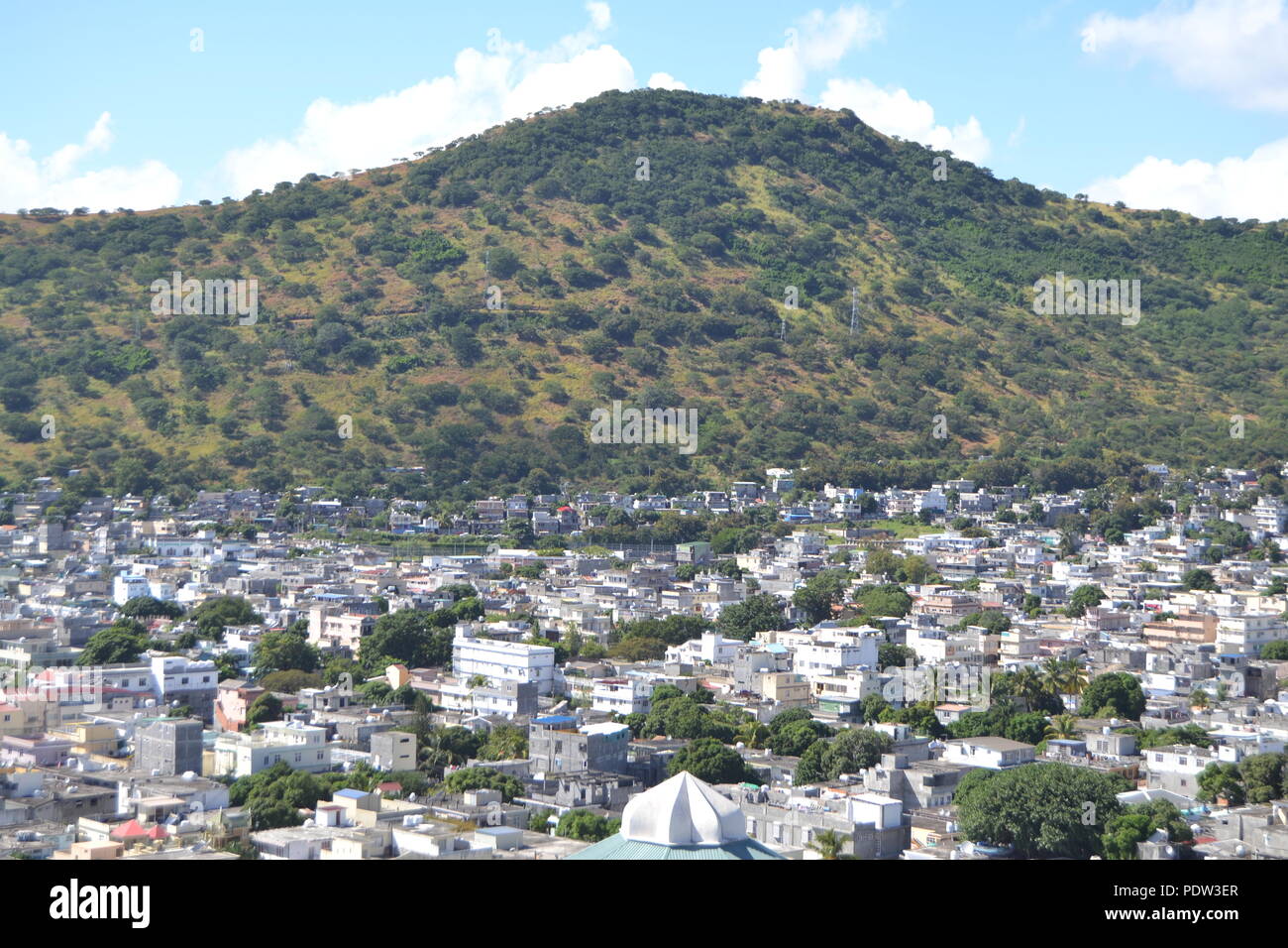 Luftaufnahme der Stadt Port Louis, Mauritius Stockfoto