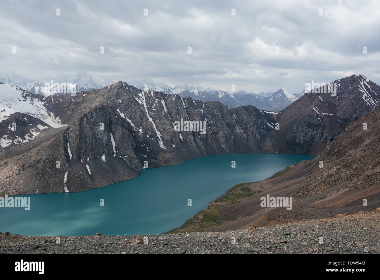 Der Ala Kul See in Kirgisistan Stockfoto