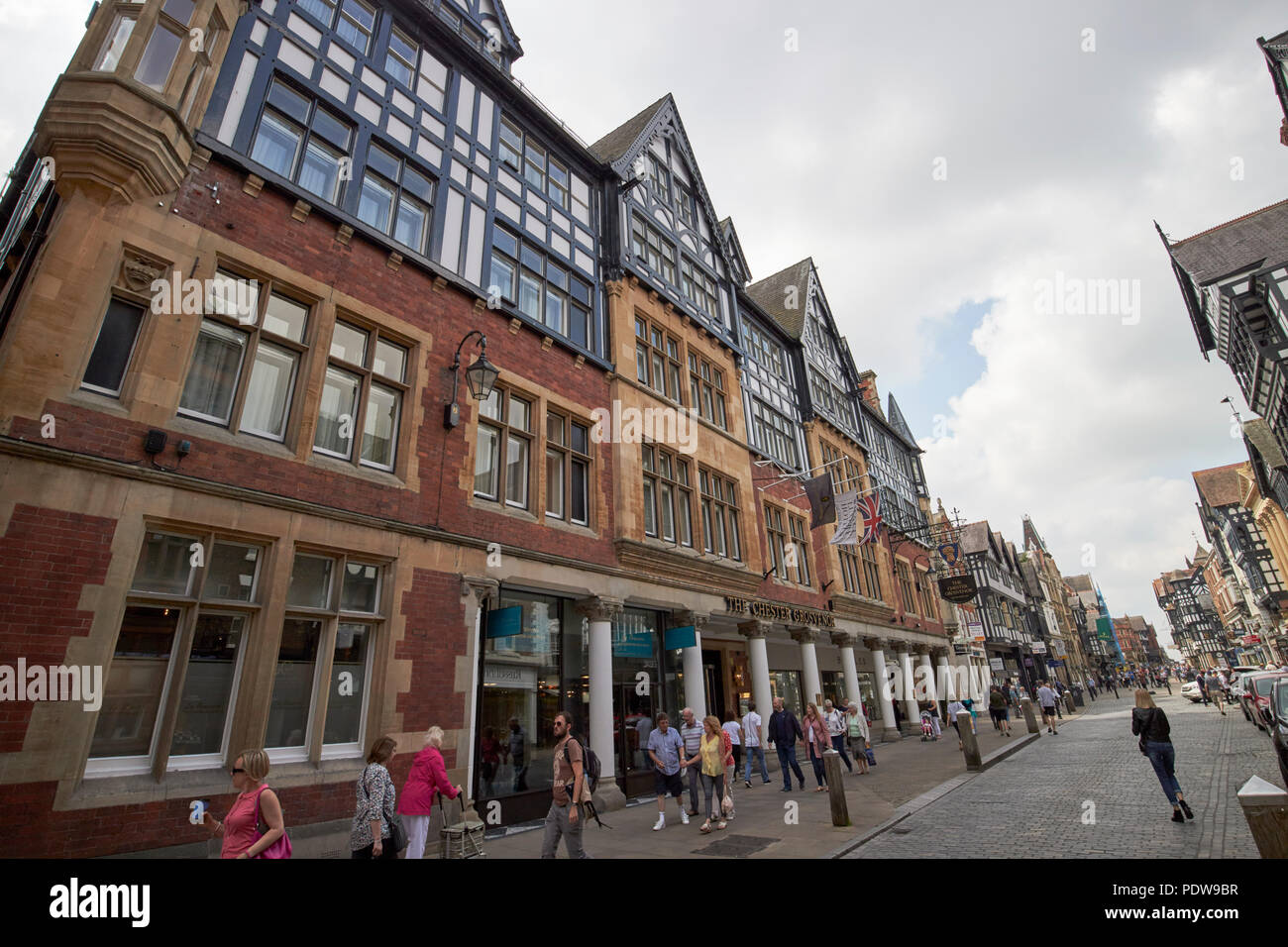 Die Chester Grosvenor Hotel Eastgate Street cheshire England Großbritannien Stockfoto