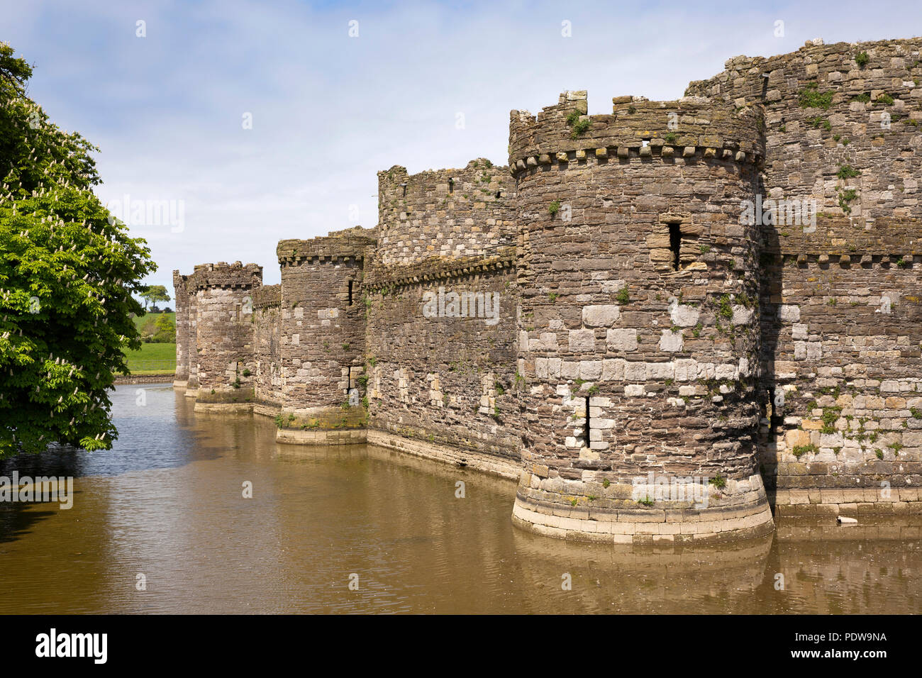 Großbritannien, Wales, Anglesey, Beaumaris Burggraben Stockfoto