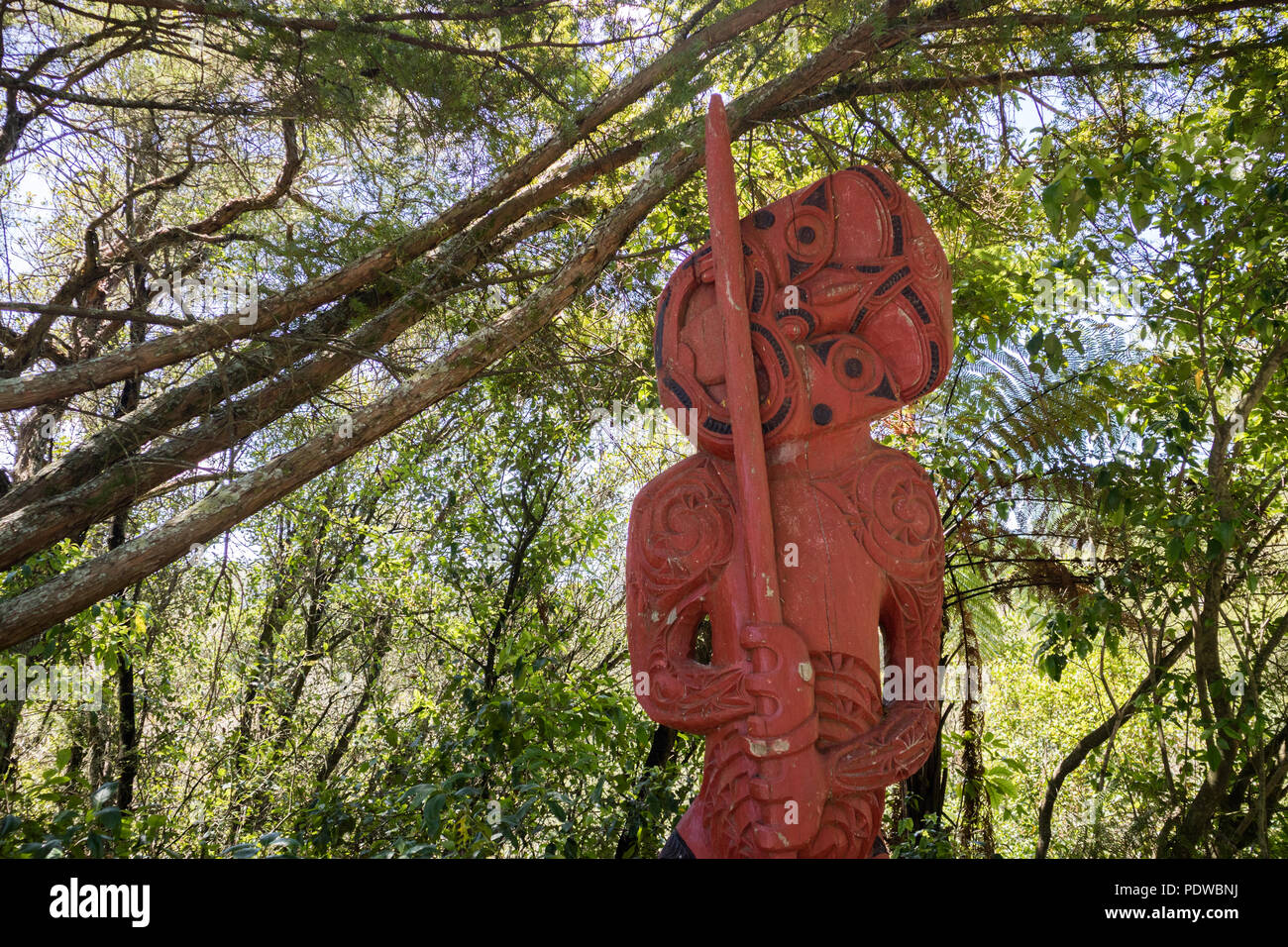 Maori tiki in Rotorua, Neuseeland Stockfoto