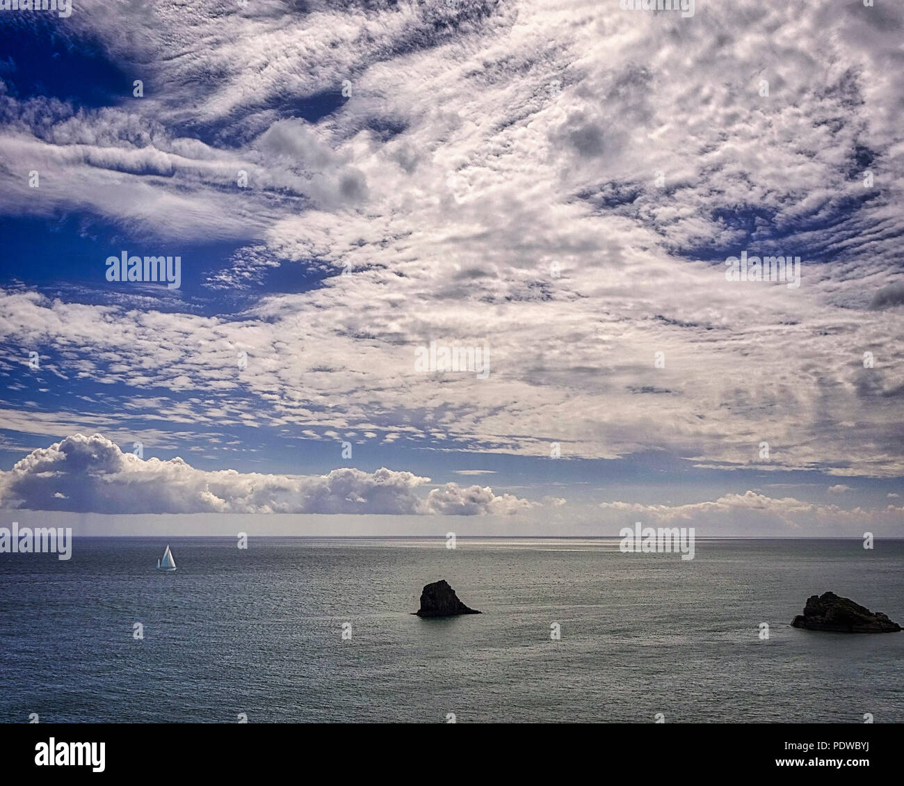 De - DEVONSHIRE: Seascape gesehen von Berry Head in der Nähe von Brixham (HDR-Bild) Stockfoto