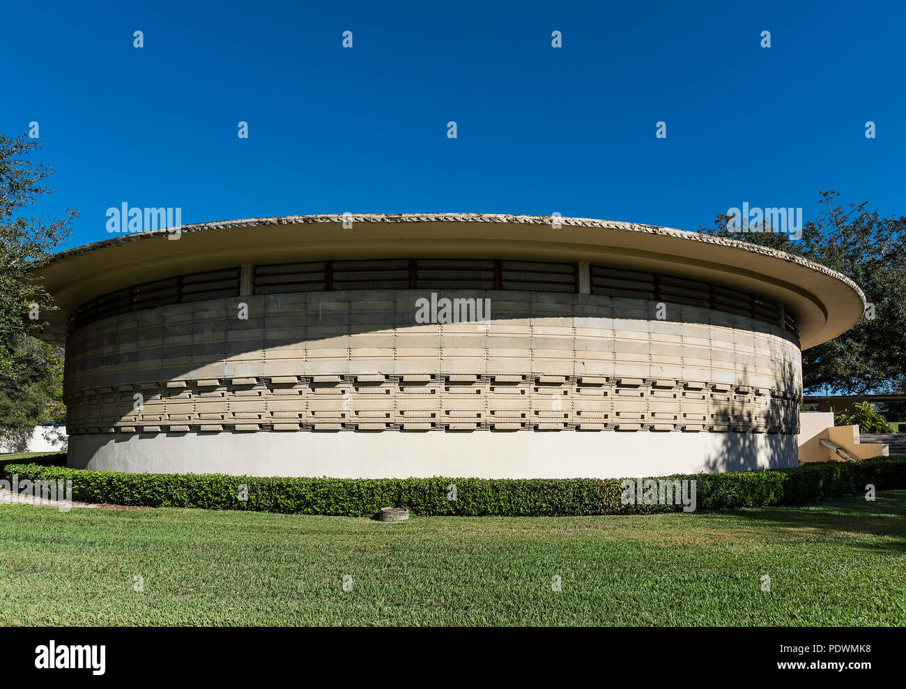 Thad Buckner Gebäude von Frank Loyd Wright für Florida Southern College, Lakeland, Florida, USA entwickelt. Stockfoto