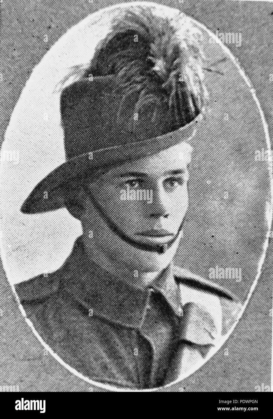 279 StateLibQld 2 103554 der Erste Weltkrieg Soldat S. Stand des Fünften Light Horse, 1916 Stockfoto