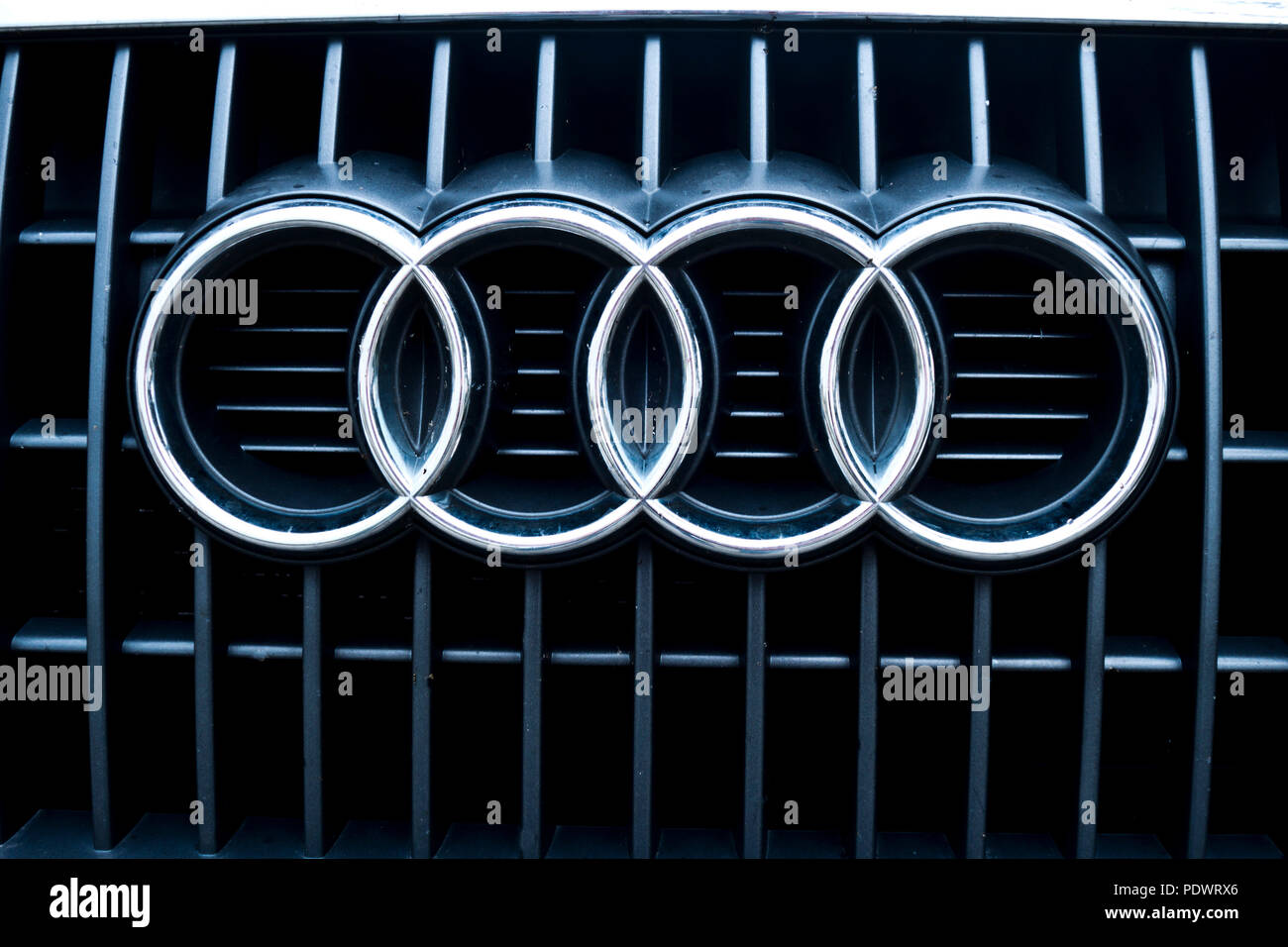 Logo der Luxus der Automobilhersteller Audi Stockfoto