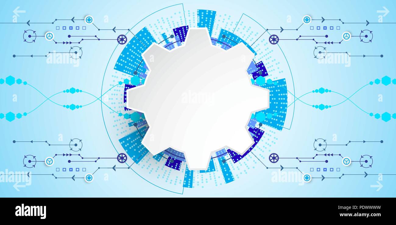Vector Hintergrund in das Konzept der Technologie. Stock Vektor