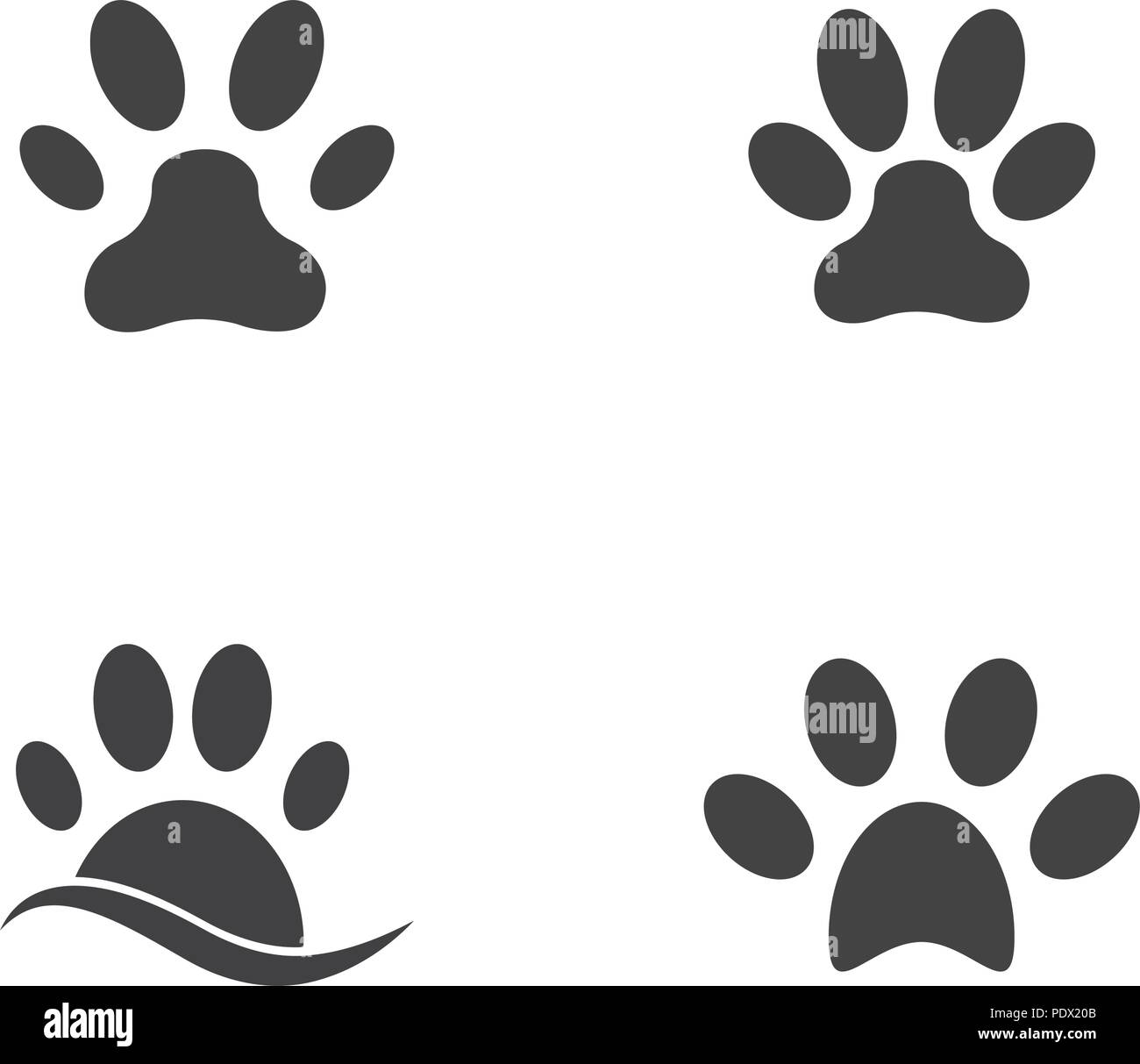 Paw Symbol Vektor Grafik Design logo Vorlage Stock Vektor