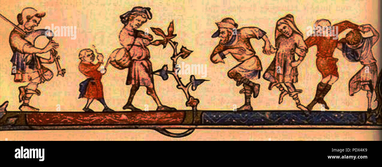 127 Farandole danse paysanne Stockfoto