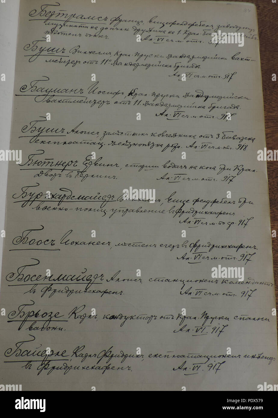 59 BASA-3K -2-123-34 - Empfänger der Bulgarischen Ordens des Hl. Alexander, 1912-1935 Stockfoto