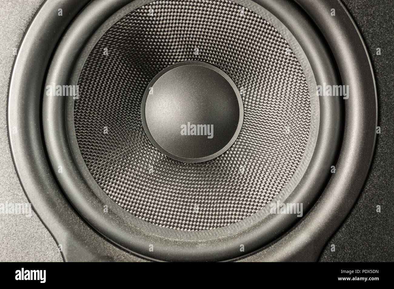 Schwarz Lautsprecher für Musik Stockfoto