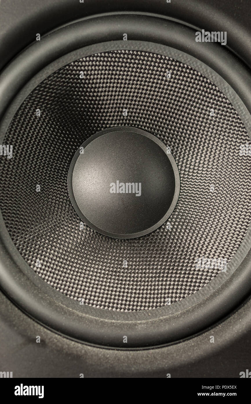 Schwarz Lautsprecher für Musik Stockfoto