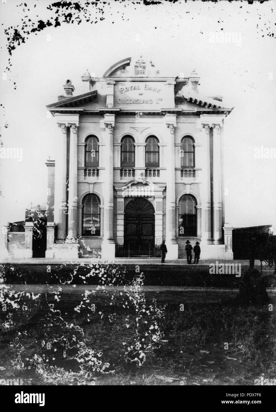 266 StateLibQld 1 44575 Maryborough Zweig der königlichen Bank von Queensland Stockfoto
