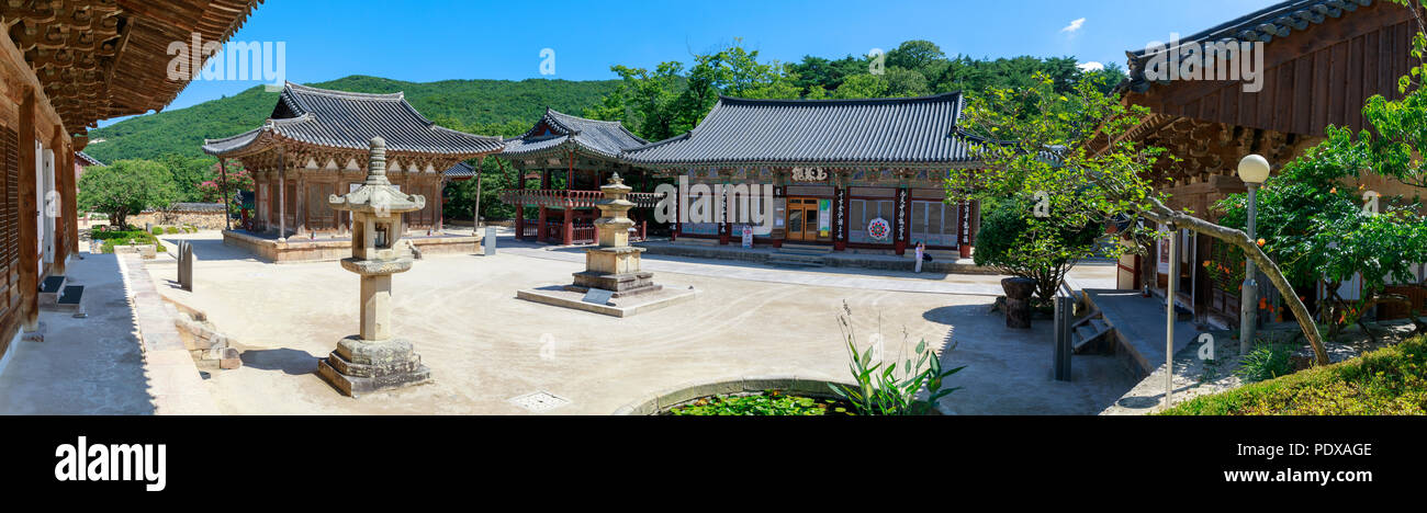 Yangsan, Südkorea - August 2, 2018: tongdosa Tempel in Yangsan City Stockfoto