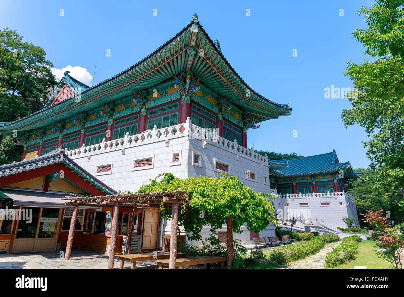 Yangsan, Südkorea - August 2, 2018: Sungbo Tongdosa Museum in Yangsan City Stockfoto