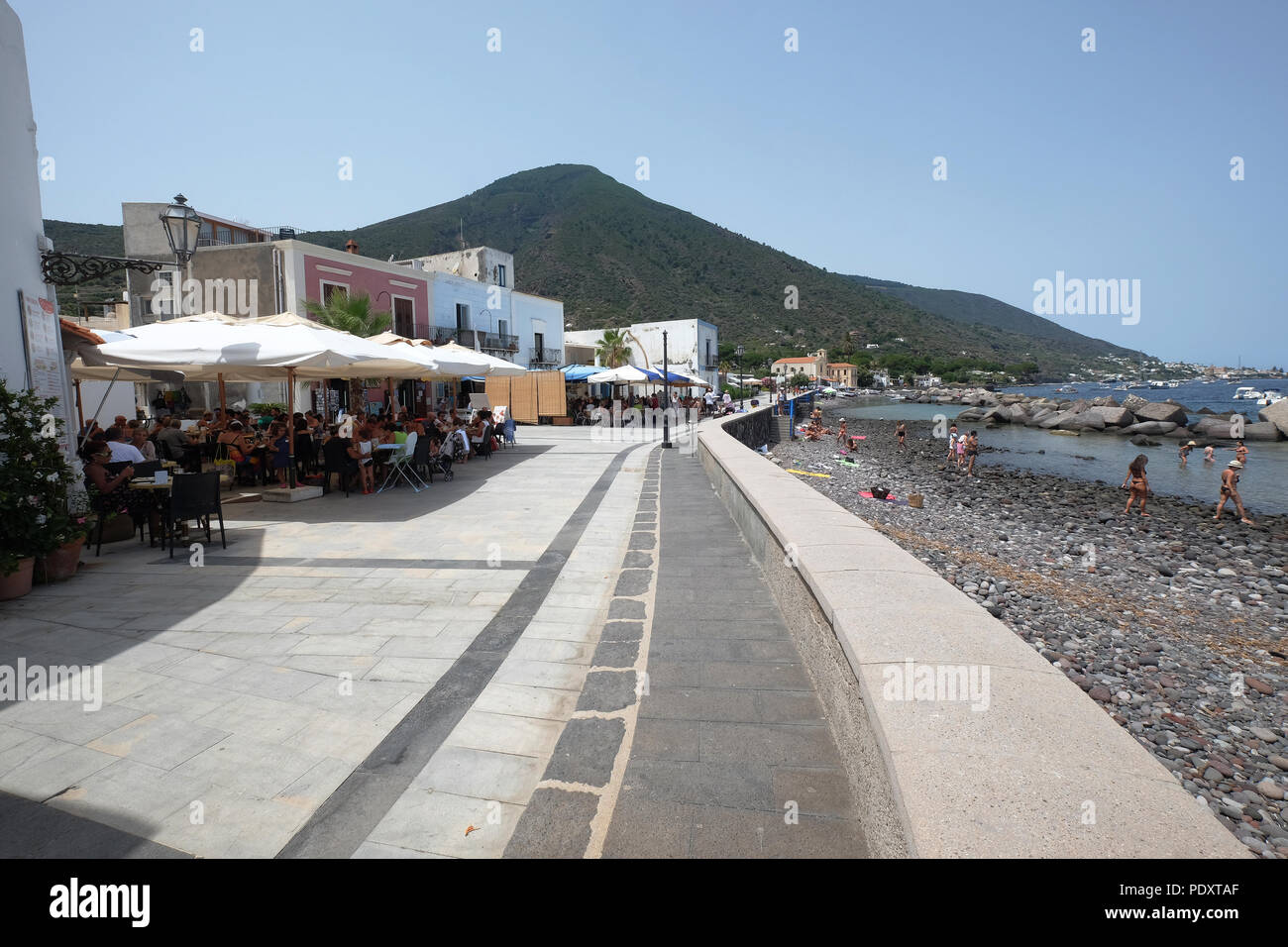 Lingua () Santa Marina Salina Äolischen Inseln, Sizilien, Italien Stockfoto