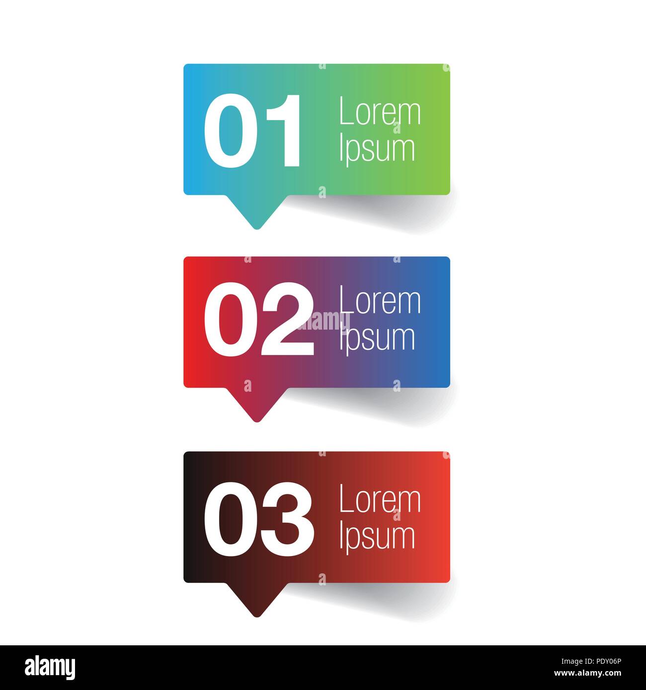 Eins Zwei Drei Oprion Fortschritte Stock Vektor