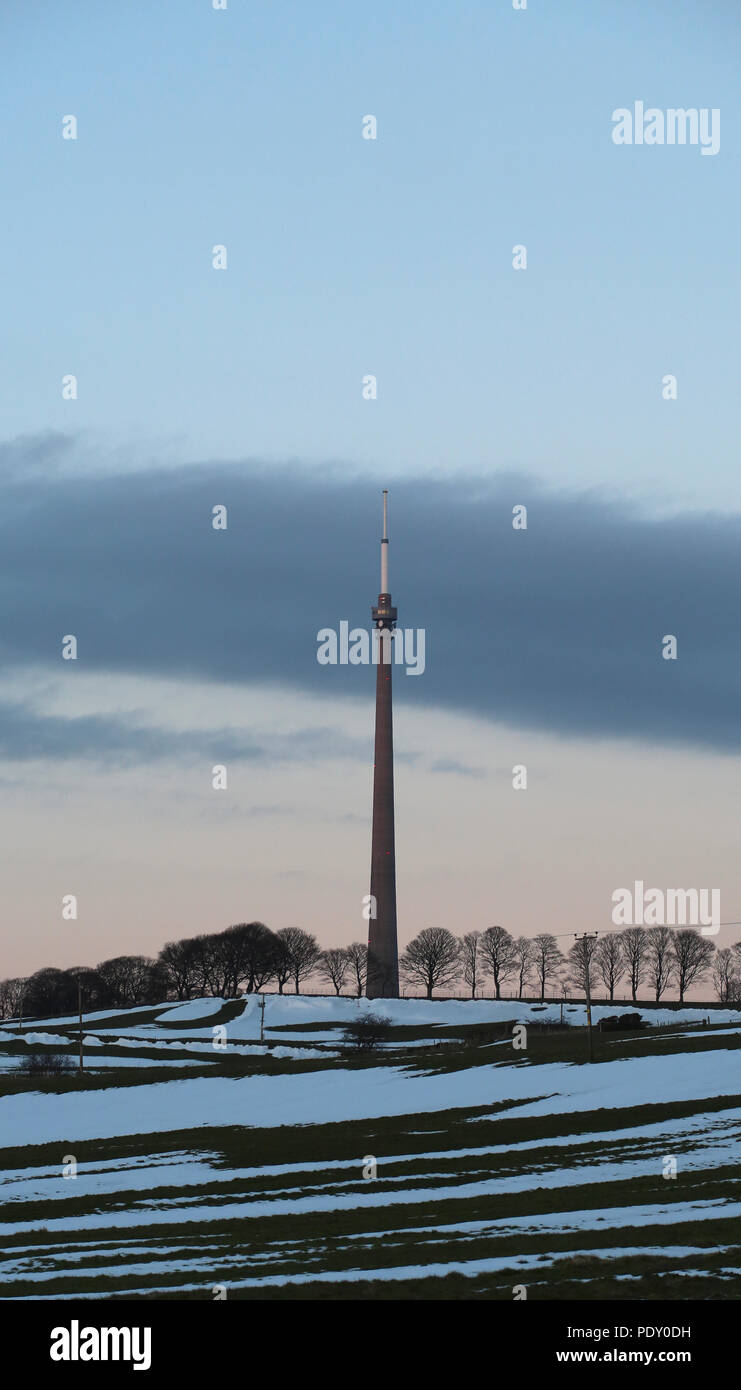 Sendestation Emley Moor Stockfoto