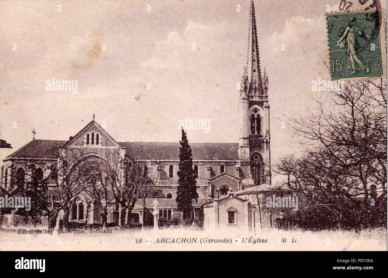 Arcachon-Église Notre-Dame 1. Stockfoto