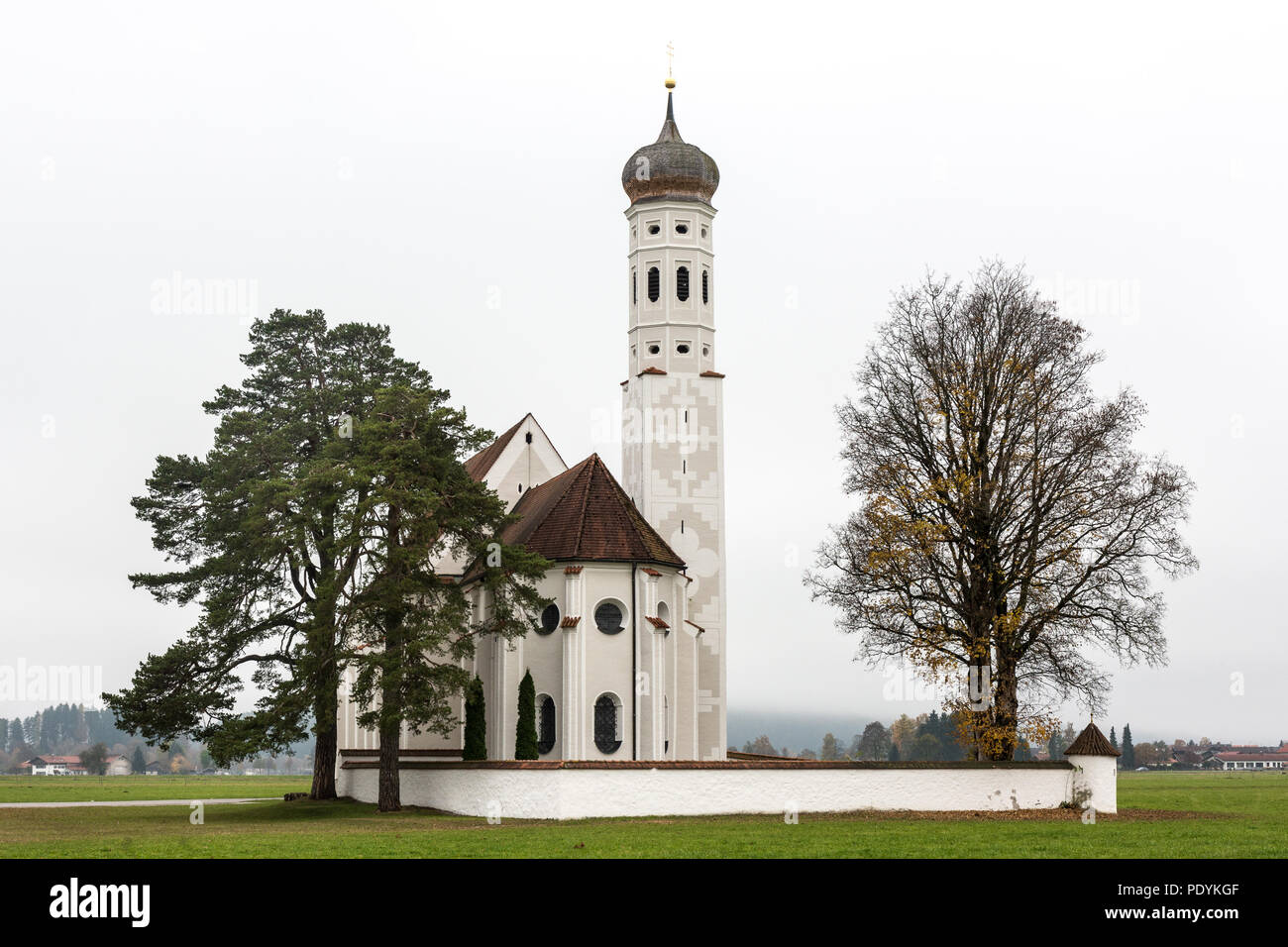 Barocke Kirche St. coloman in Bayern Schloss Hohenschwangau Stockfoto