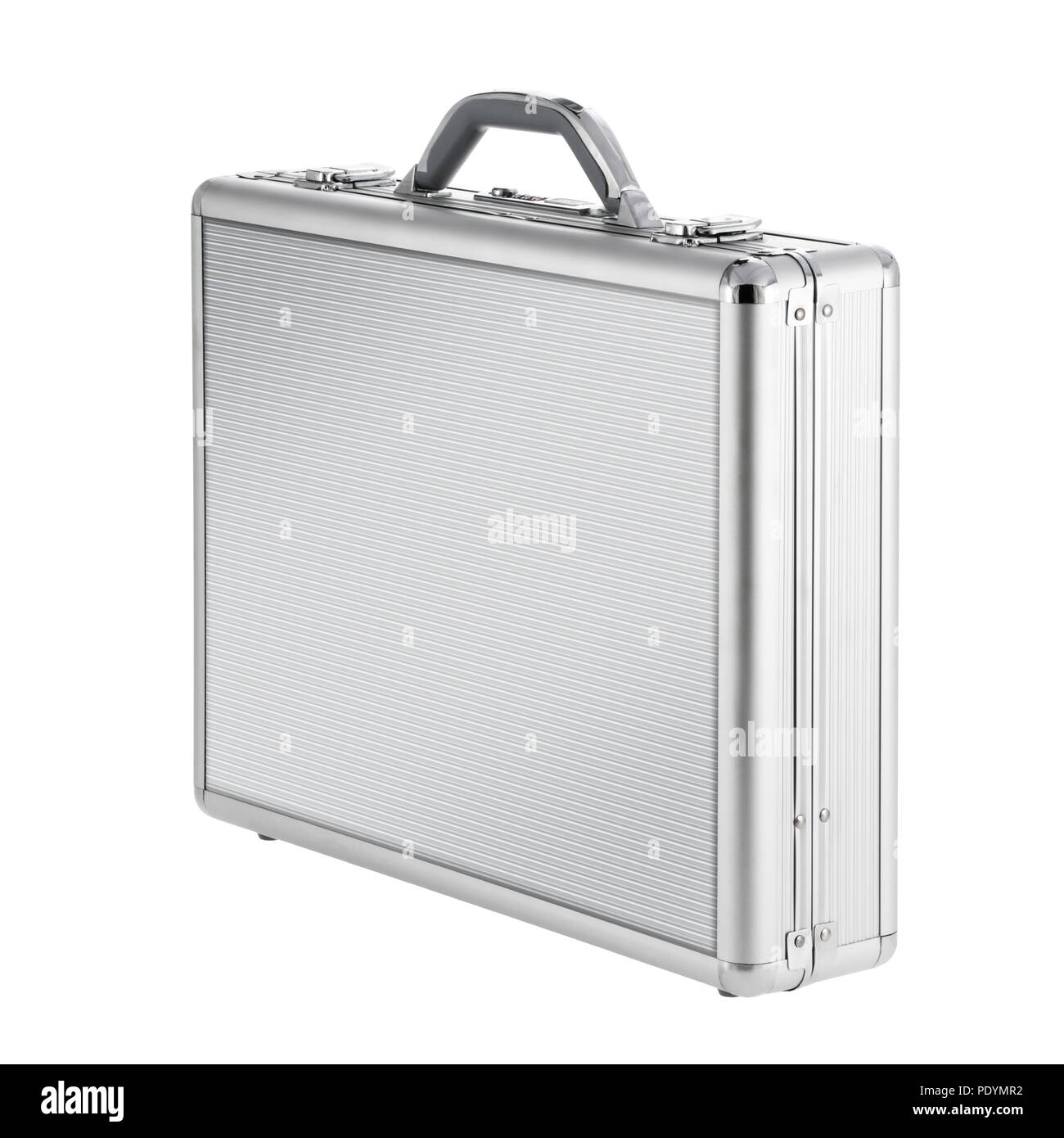 Metall Aktenkoffer isoliert auf weißem Hintergrund Stockfotografie - Alamy