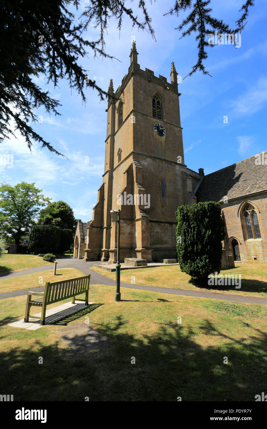 St Edwards Pfarrkirche, Stow auf der Wold Stadt, Gloucestershire, Cotswolds, England Stockfoto
