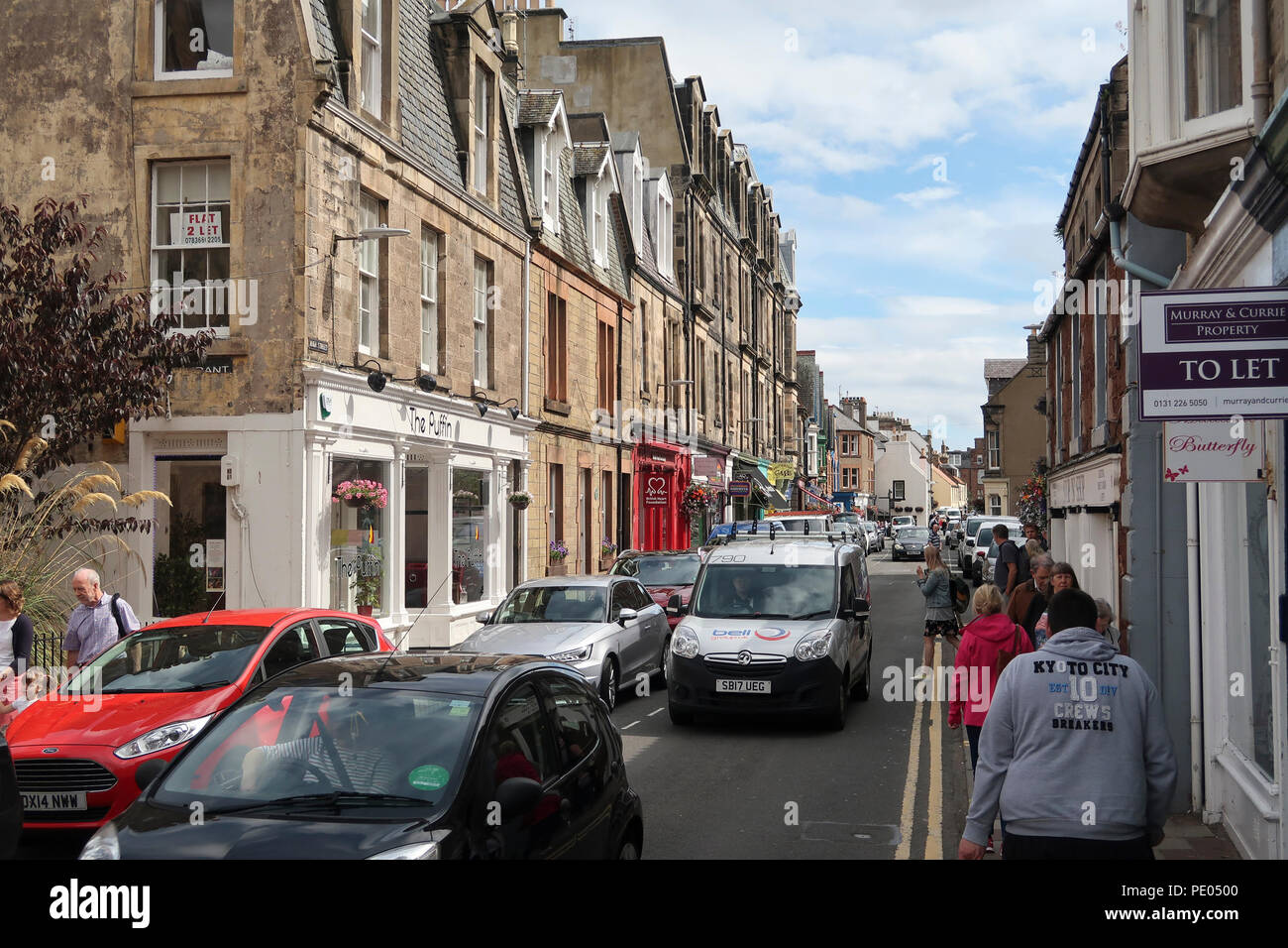 High Street North Berwick Schottland Stockfoto